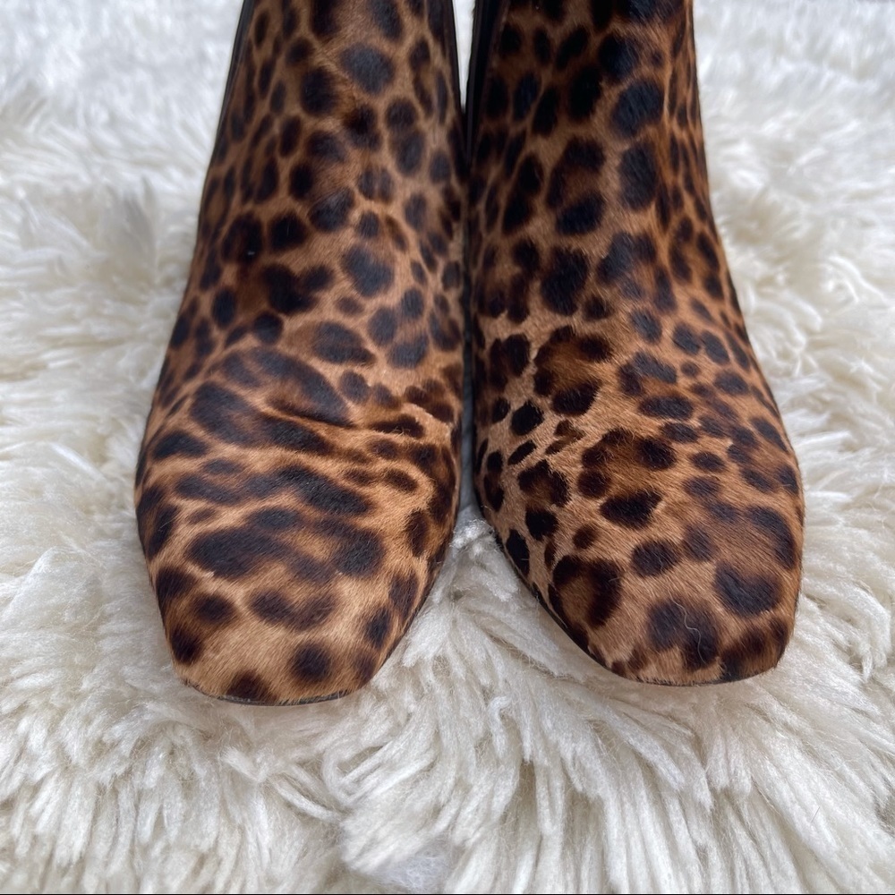 Rupert Sanderson Oscar Leopard Ankle Boots Calf Hair Size 38 - Picture 3 of 15